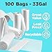ToughBag 30-33 Gallon Clear Trash Bags (100 Count) Recycling Bag, Garbage Can Liners – Clear Trash Bags 30+ Gallon - Made In USA