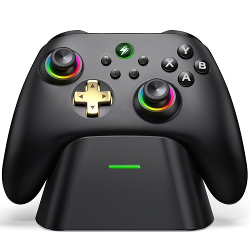 Wireless PC Gaming Controller - Hall Effect Joystick - No Drift, 2.4G & Wired 1000Hz Polling Rate,...