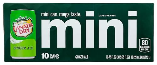Canada Dry Ginger Ale - 10Pk/7.5 Fl Oz Mini Cans, Total 75 Fl Oz