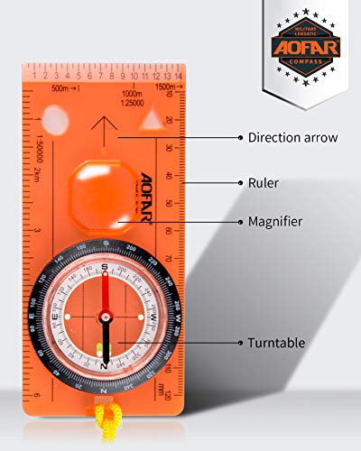 AOFAR-Orienteering-Compass-AF-5C-for-Hiking-Boy-Scout-Compass-for-Kids-Professional-Field-Compass-for-Map-ReadingNavigation-and-Survival-Lightweight-Mini-Camping-Compass
