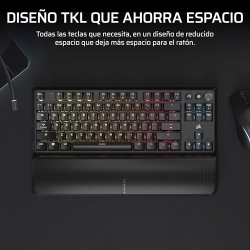 Miniatura 3 de Corsair K70 Core TKL Wireless RGB Teclado Tenkeyless para Juegos – Negro