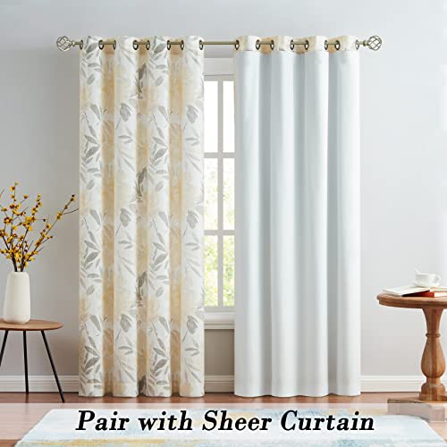 West Lake 100 Blackout Curtain Liner 2 Panels Light Blocking Liner Thermal Insulated Rod Pocket Window Drapes For Living Room Bedroom Winter Curtain Liner For Grommet Top Panels,48" Wx 81" L, White #TOP1