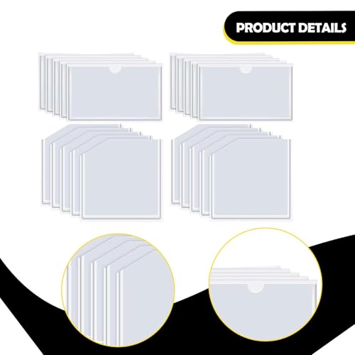 Pochettes transparentes en plastique pour dossiers et fiches de bureau | 20 pièces - 2