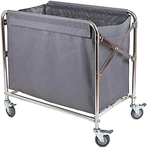 Shelf Movable Trolleys Removable Bags With Laundry Basket Foldable Heavy-Duty Laundry Trolley With Stainless Steel Frame Laundry Hamper