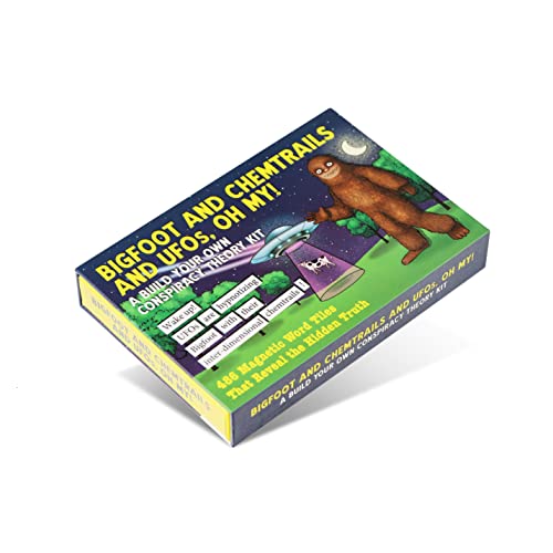 Dissent Pins Bigfoot and Chemtrails and UFOs, Oh My! - Conspiracy Theory Kit Funny Fridge Magnet Word Games for Adults (486 Word Tiles)