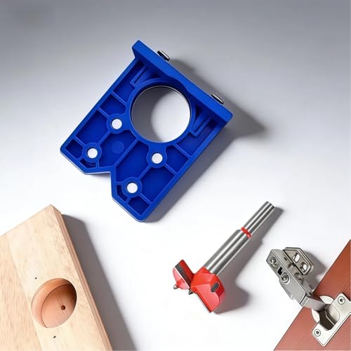 Juego de guía de taladro de bisagra de 35 mm, juego de herramientas de perforación ocultas, kit de plantilla de carpintería para muebles de madera, guía de plantillas de corte para puertas y ventanas