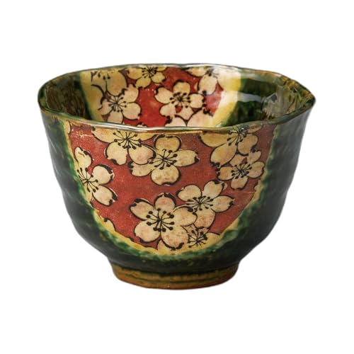 ???????(Setomonohonpo) Oribe Maizakura Green Tea (9.5 x 6.5 cm, 220cc) | Ippuku Bowl |