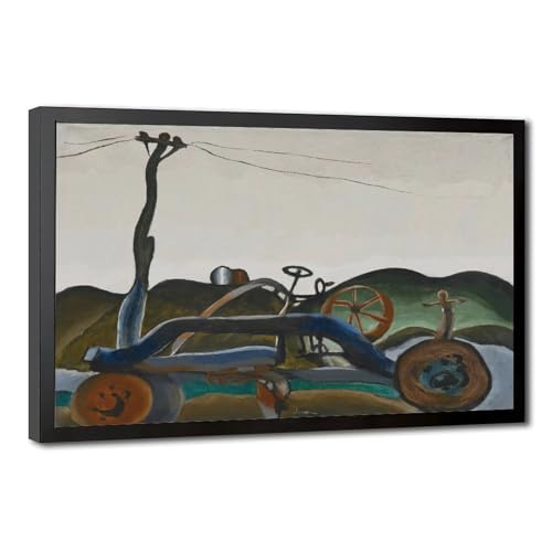 Impression Arthur Dove Grattoir de ville sur toile 40x60 cm pour decoration murale