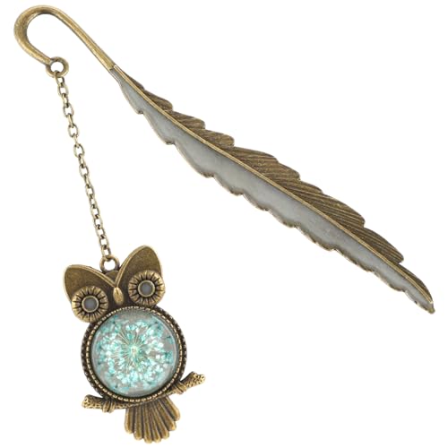 Product Image of the Jeffdad Fantasy Luminous Glow in The Dark Bookmark Gifts for Women Girls - Bronze Owl & Butterfly