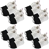 Haysandy 8 Pairs Dance Shoe Covers Over Shoes Socks for Dancer Women(M,Versatile Style,Black)