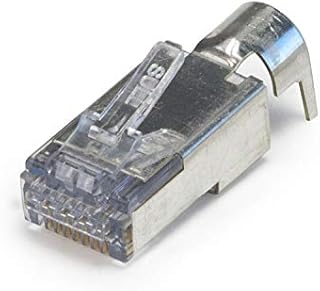 Cable Central LLC (10 Pack Platinum Tools ezEX-RJ45 Shielded Cat6/Cat5e Crimp Connectors, External Ground, POE Compliant, 100 Pieces
