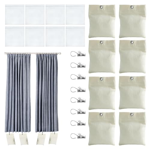 Pesi per tendaggi pesanti, 8 sacchetti per tende da esterni, per tovaglia, bandiera da giardino, doccia, patio, supporto con clip di fissaggio per pergola, tende, cabana, gazebo