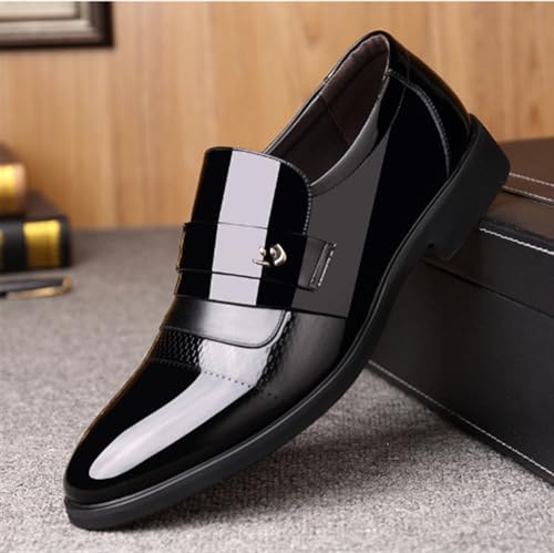 Black Loafers Shoes for Me - Black Premium Leather Slip-on Lightweight Formal Dress Loafers2