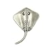 Bezelry 12 Pieces Stingray Antique Silver Color Metal Shank Buttons 21mm