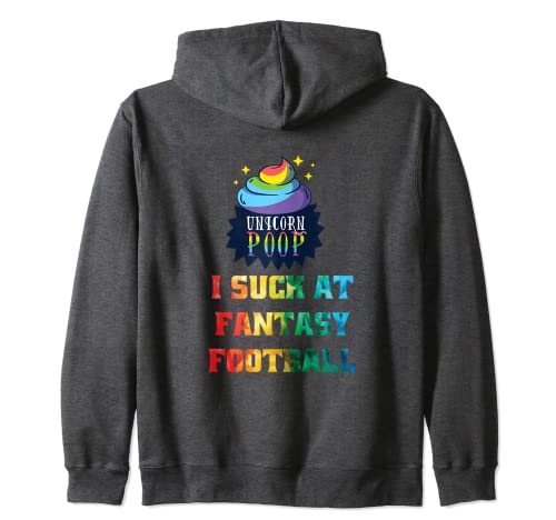 Fantasy Football Loser Unicorn Poop - Camisas gráficas para hombre y mujer Sudadera con Capucha