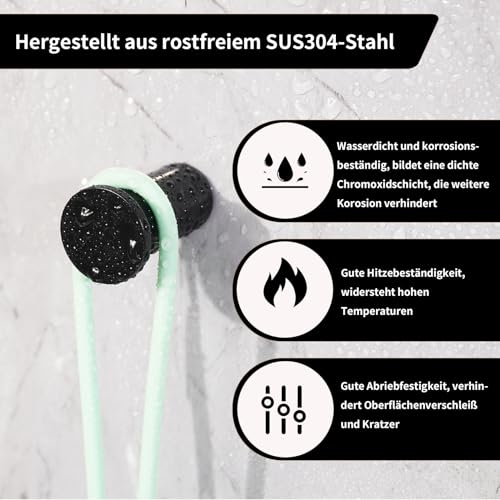 Vista Wall Hooks Screw SUS304 Stainless Steel Coat Hook Heavy Duty with Drilling for Bathroon Bedroom, Kitchen, Bedroom 4 Pack - Image 2