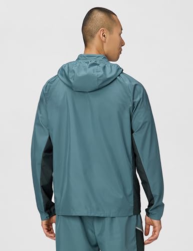 Nike Men's Miler UV Repel Running Jacket, Mineral Slate/Reflective Silver, Large