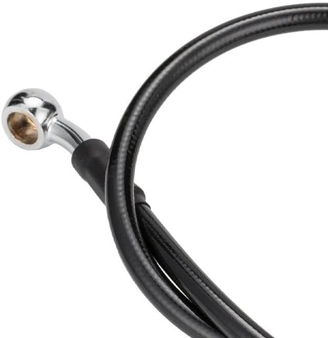 オートバイブレーキクラッチライン 300MM オートバイブレーキホースライン ユニバーサル油圧ステンレススチール編組ホース 両端に オートバイホース  オートバイブレーキホースライン ユニバーサル油圧強化ステンレススチール編組ホース 両端に28°ホースエンド付き オ 赤姫 ... オートバイホース オートバイブレーキホースライン ユニバーサル油圧強化ステンレススチール編組ホース 両端に28°ホースエンド付き オ