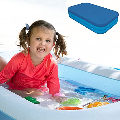 Rectangle Pool Cover,Pool Cover For Inflatable Pool,Rectangular Inflatable Swimming Pool Cover, 10Ft X 6Ft Dustproof Rainproof Waterproof Square Swimming Pool Cover,Family Pool Cover (Blue) #TOP4