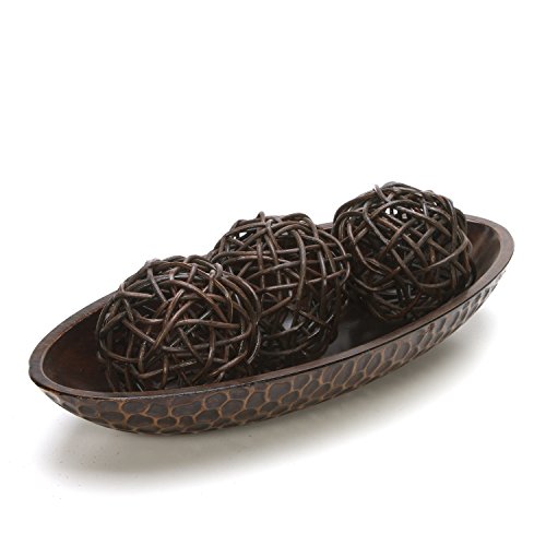 Hosley Honeycomb Wood Decor Bowl Is 14.3 Inch Long For Orbs Or Dried Potpourri And Is An Ideal Gift For Library Den Dorm Home Weddings Spa Reiki Meditation O3 #TOP5