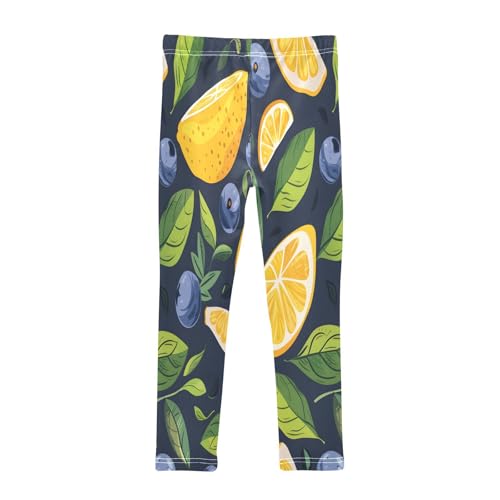 Toddler Girls Leggings Printed Yoga Pants Leggings Lemon Blueberry for Kids2