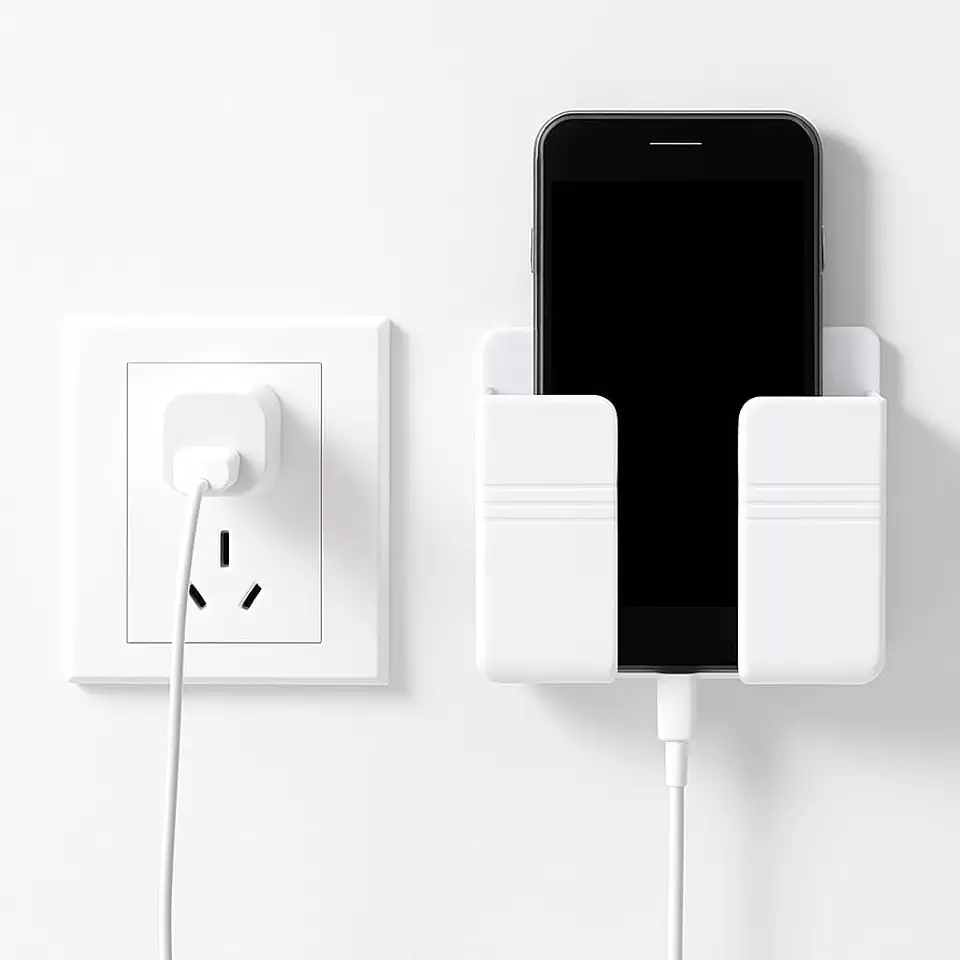 Suporte de Parede para Celular e Controle Remoto – Adesivo Forte, Instalação Sem Furo, Multiuso e Prático