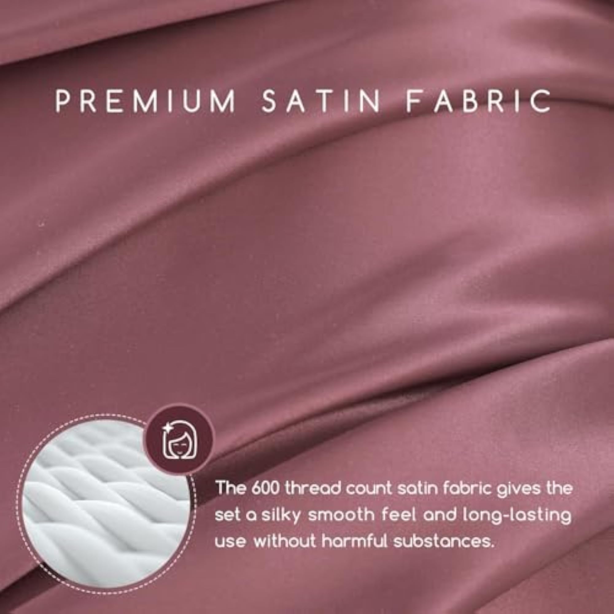 Solid Satin Silk Pillow Cover with Scrunchies for Women