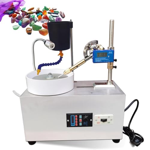 Rectificadora de piedras preciosas, amoladora plana digital de 0 a 2800 rpm con luz LED, controles de ángulo y altura, pulidora de joyas de bajo ruido para gemas y metales preciosos