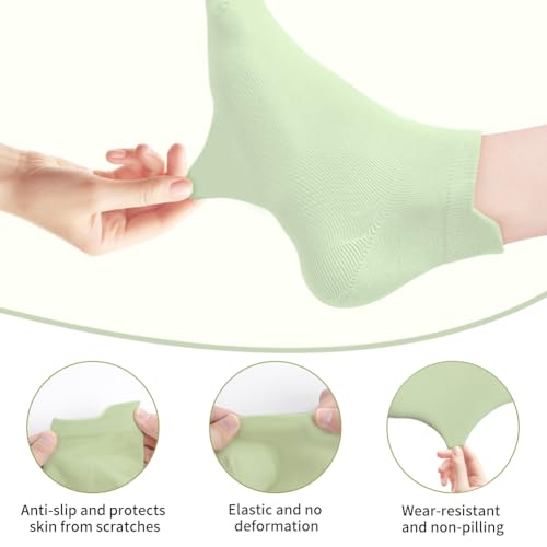 Image of No Show Socks Women - Womens Ankle Socks Low Cut Non Slip Flat Boat Line Cotton Sock 10 Pairs