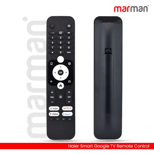 Image of marman Compatible with Haier Smart Tv Remote Control Model HTR-U31 Suitable for 4K LED UHD HD TV Non Voice Command - Pairing Not Requied - Match Remote Key by Key with Existing Model Remote
