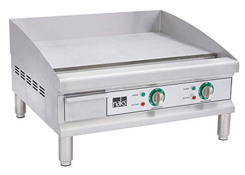 NAKS G-24 Electric Countertop Griddle with Side and Back Splash Guards