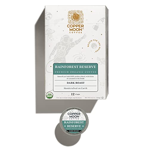 Copper Moon Single Serve Coffee Pods For Keurig K-Cup Brewers, Dark Roast, Rainforest Reserve Blend, 12 Count #TOP18