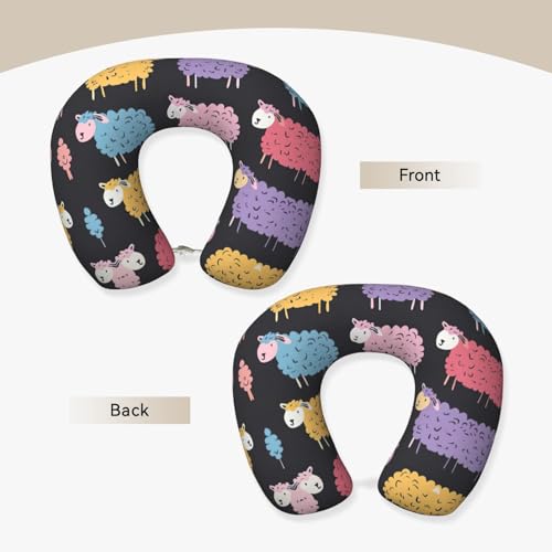 Almohada de viaje de espuma viscoelástica color negro miniatura 3