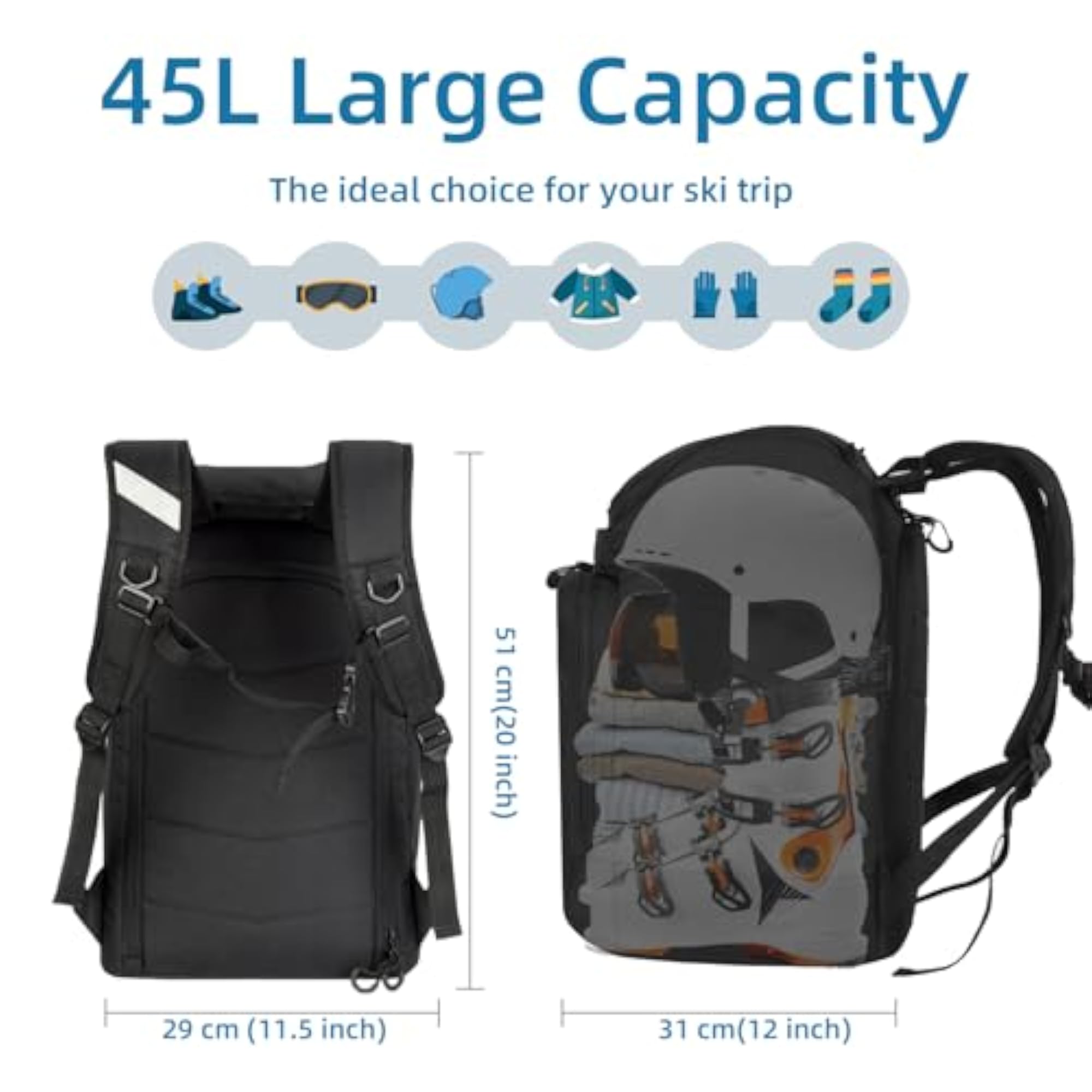 Ski-Boot-Bag for Outdoor Sports & Travel