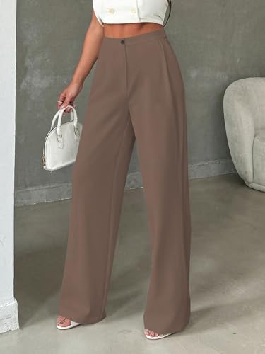 Image of Toochki Trousers for Woman Pants Women's Formal Office Korean | Black Track Pant | Straight | Cotton Spandex Stretchable Trouser | High-Waisted Bottom Wear