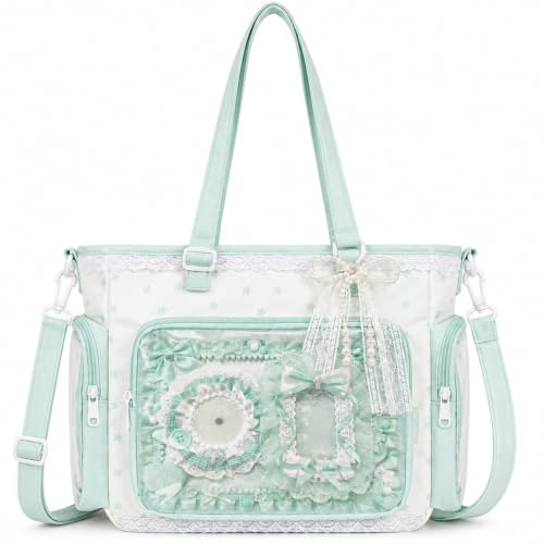 Ita Bag with DIY �A�N�Z�T���[�L�b�g - �N���A�E�B���h�E Y2K ���킢�����[�X �N���X�{�f�B�o�b�O �f�B�X�v���C�C���T�[�g�t�� �s��&�{�^���o�b�W�p