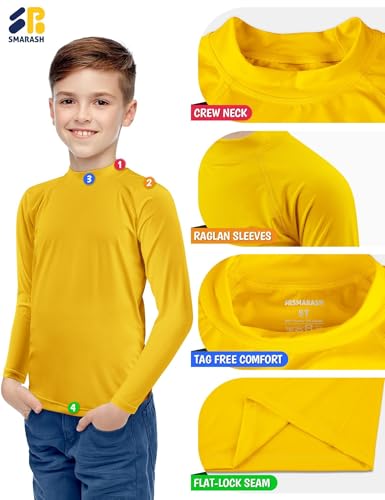 Image of Boys Rash Guard Swim Shirts Long Sleeve UPF 50+ Swimwear Toddler Kids Sun Protection SPF Water Surfing Swimming Shirts 0-16Y