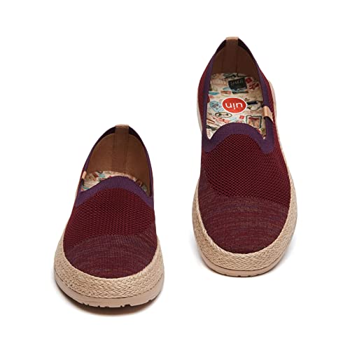 Image of UIN Shoes for Women Slip On Sneakers Comfortable Lightweight Barefoot Travel Art Painted Casual Loafers