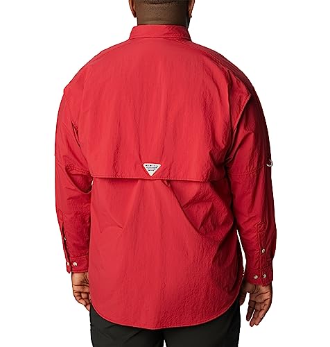 Image of Columbia Men's Bahama II Long Sleeve Shirt, Beet, XX-Small