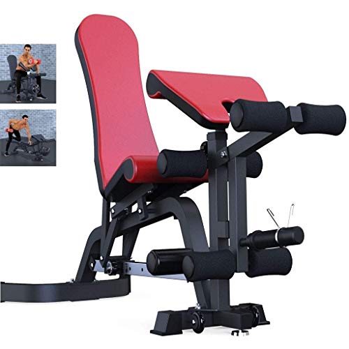 PBDEW Banco con Mancuernas Bancos comerciales para pájaros Banco de Entrenamiento de Press de banca Silla de Entrenamiento de Abdominales Sillas de Gimnasio para ejer