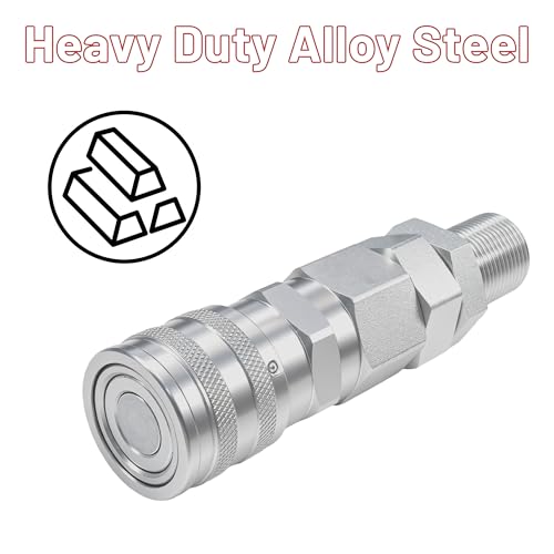 Image of Replacement for CAT 193-8335 1938335 Replacement Female Hydraulic Flat Face Quick Coupler for Wheel Loaders 906H 906H2 907H 907H2 908H 908H2