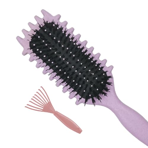 JOIYHY Spazzola per Capelli Curva, Curly Hair Brush，Spazzola for capelli Bounce, Spazzola Districante per Capelli Professionale per Ogni Tipo di Capelli (Porpora)