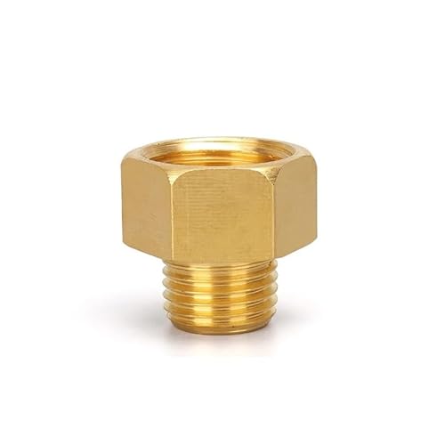 AARTERZZA M14 M16 M18 M20 M22 M24 1/8" 1/4" 3/8" 1/2" Female To Male Thread Brass Pipe Fitting Adapter Coupler Connector(F M22x1.5-M M16x1.5)