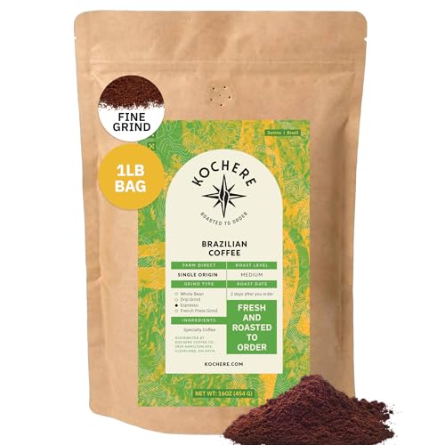 Kochere Brazilian Specialty Fine Grind Coffee – 1LB – Freshly