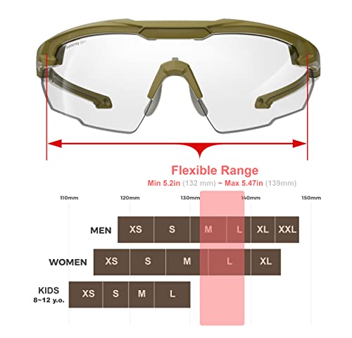 HUNTERSKY HTS ballistic Glasses men S57 gun safety glasses tactical glasses, eye protection for shooting range OSHA Medical Dental - Thumbnail 4