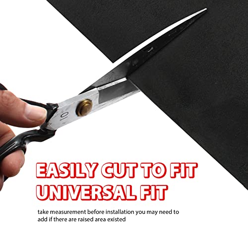 Motuka 79" L X 60" W Black Suede Headliner Fabric With Foam Backing Material - Automotive/Home Micro-Suede Headliner Fabric For Car Replacement/Repair/Diy #TOP2