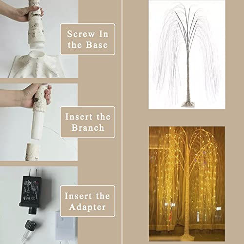 Tigrelight 5.5Ft 240 Led Colorful Lighted Willow Tree With Remote, Rgb Led Tree Color Changing Weeping Artificial Willow Trees Indoor-Outdoor,Christmas Decorations Halloween Decor For Holiday Party #TOP4