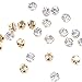 ZIJING 100pcs Gold Setting Clear Czech Glass Rhinestone Rose Montees Beads With 4 Holes for Sew On