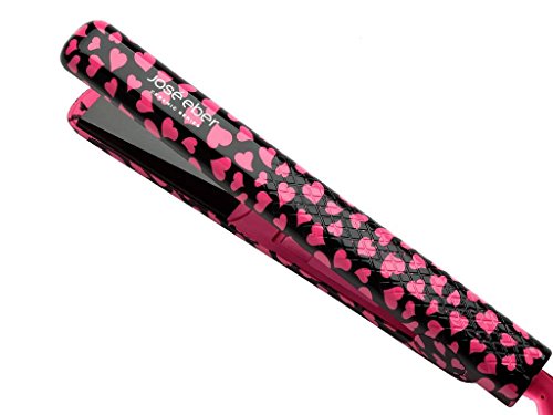 Jose Eber Pink Heart 1.25 inch Ceramics Flat Iron