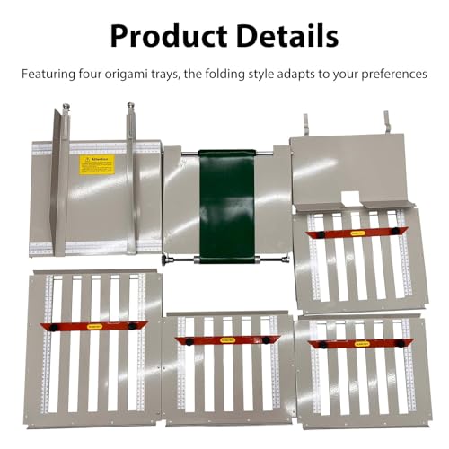 JARYANNIX Automatic Paper Folding Machine with 4 Folding Trays, Max Speed 262 ft/min, Max Folding Size 12’’ X 27’’, High Speed Paper Folder, Adjustable Speed with Automatic Paper Counting